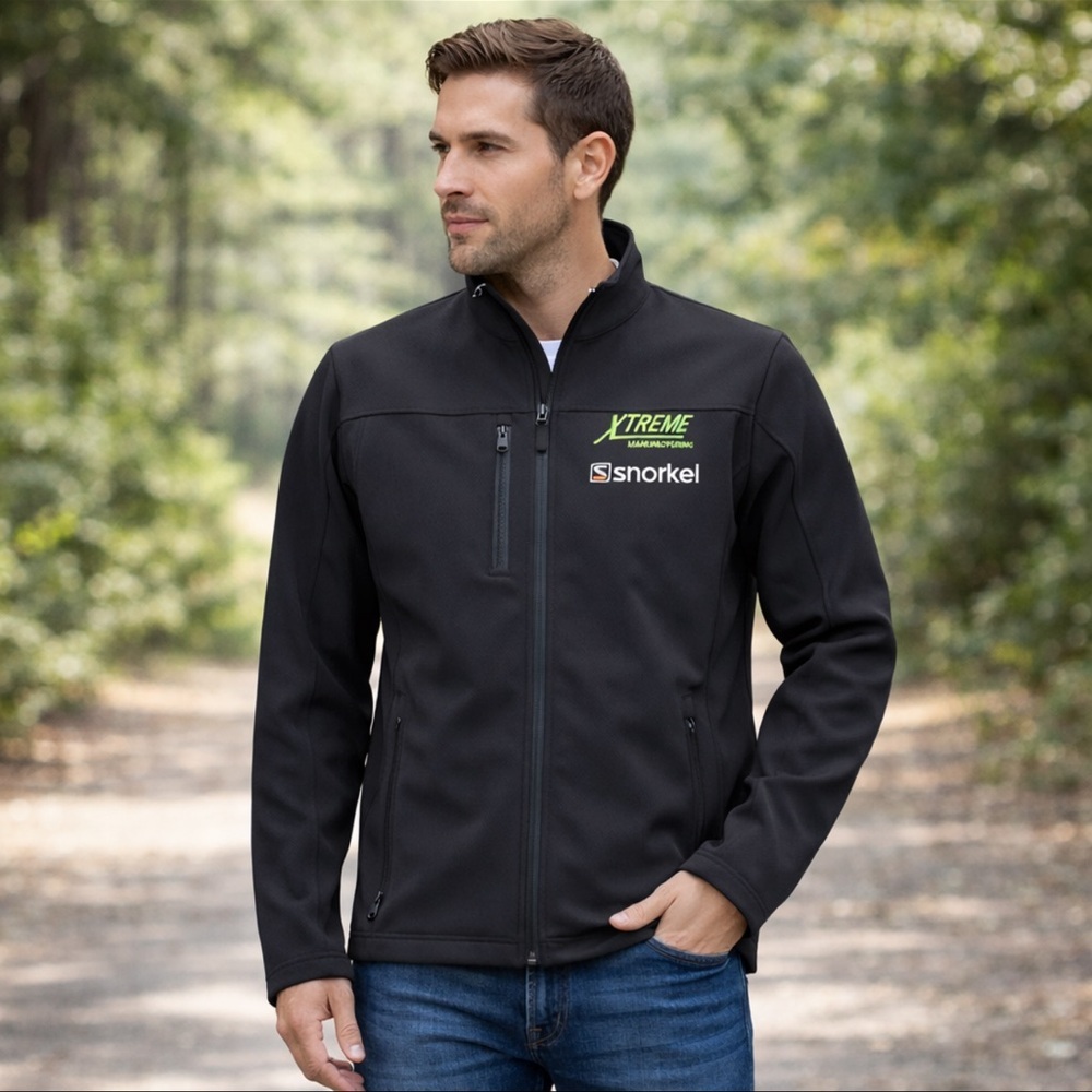 Port Authority Men’s Black Soft Shell Fleece Lined Full Zip Jacket XL